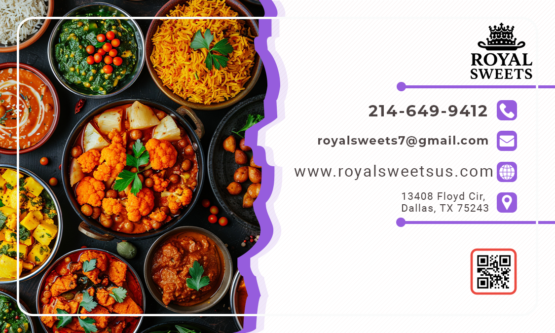 Royal Sweets Business Card Front